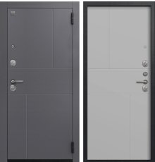 Дверь А-11 Черный муар, Кашемир графит - Кашемир сильвер фото