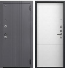 Дверь A-12 кашемир графит - софт ясень белый фото