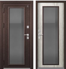 Дверь Термо-11 Шоколадный муар - полярный дуб фото