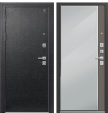 Дверь C-104 Черный Муар - Кашемир Белый Зеркало копия фото