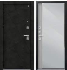 Дверь С-114 Черный Муар+Бетон Темный - Кашемир Сильвер фото