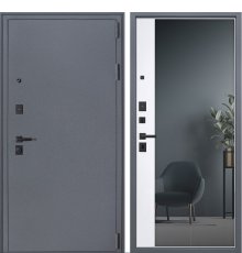 Дверь Беркут Матовый Белый С Зеркалом фото