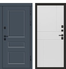 Дверь Термо-Доор Орегон графит(черная фурнитура) (квартира) фото