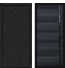 Дверь Термо-Доор Лучи black(черная фуринтура) (квартира)
