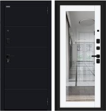 Дверь Браво Флэт/SBlack Black Shell/White Silk