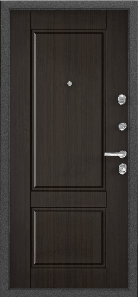 Дверь Цербер 3К(Чёрный муар) Хаки(Черная Фурнитура)(Сменная панель), 2-Венге