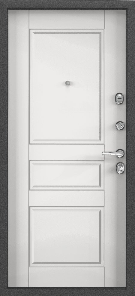 Дверь Цербер 3К(Чёрный муар) Хаки(Черная Фурнитура)(Сменная панель), 3-Белый