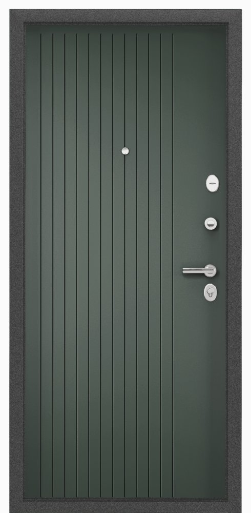 Дверь Цербер 3К(Чёрный муар) Хаки(Черная Фурнитура)(Сменная панель), 10-Хаке