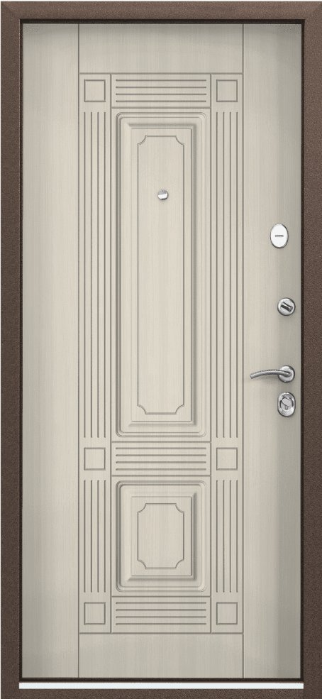 Дверь Цербер 3К(Чёрный муар) Мрамор (Черная Фурнитура)(Сменная панель), 18-Лиственница белая
