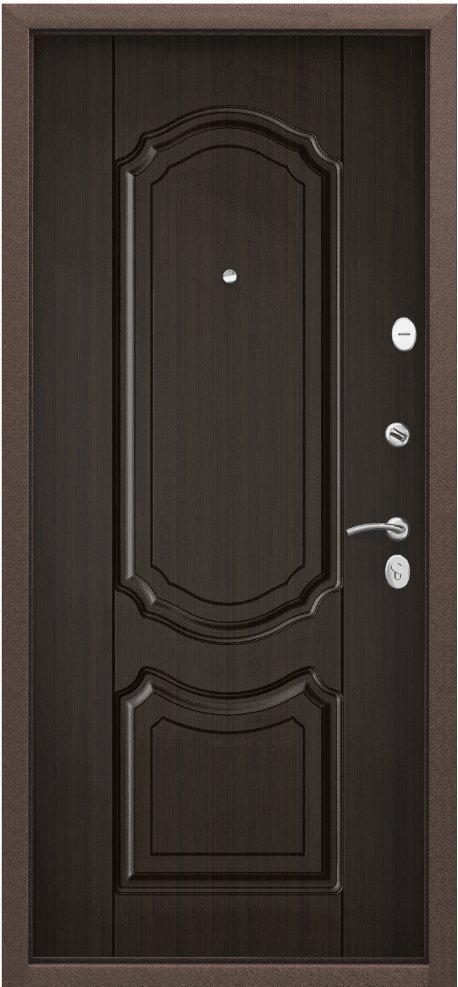 Дверь Цербер 3К(Чёрный муар) Хаки(Черная Фурнитура)(Сменная панель), 19-Венге