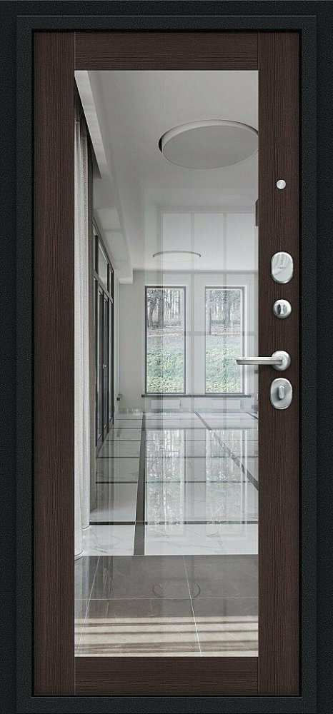 Дверь Цербер 3К Стандарт Антик медь (Сменная Панель), 20-Зеркало Венге