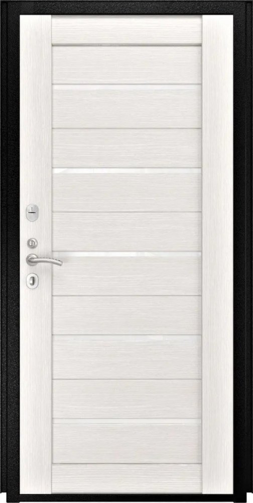 Дверь Luxor L-49, СБ-1 (лак. белое, 16мм, беленый дуб)