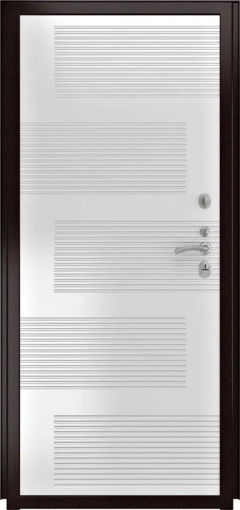 Дверь Luxor Термо, ФЛ-185 (10мм, ПВХ ясень белый)