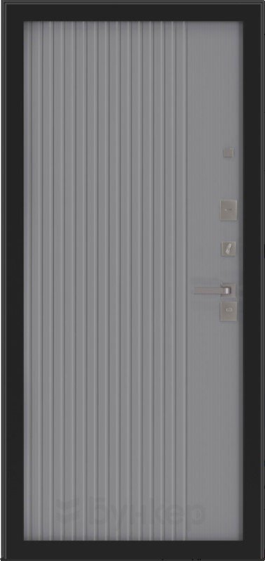 Дверь Бункер BN-05, с панелью ХОМС Серый софт рельеф