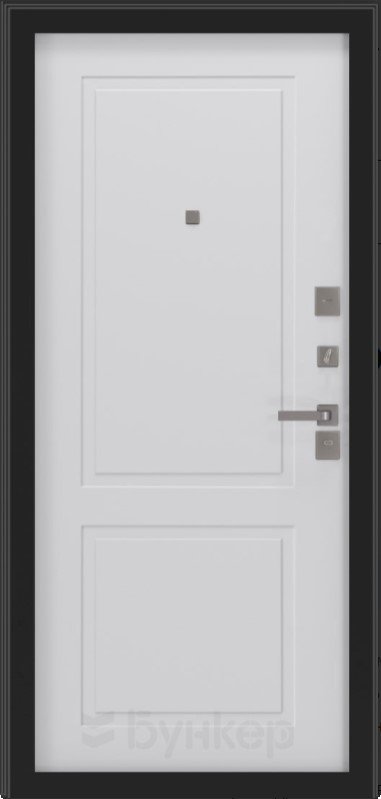 Дверь Бункер BN-10 Тепло плюс, с панелью ФЛ-609 Белый софт