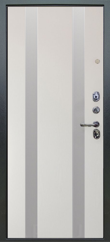 Дверь Аргус ЛЮКС 3К Лия-черный-софт  Антик серебро, Дуэт-вставки-Изабель