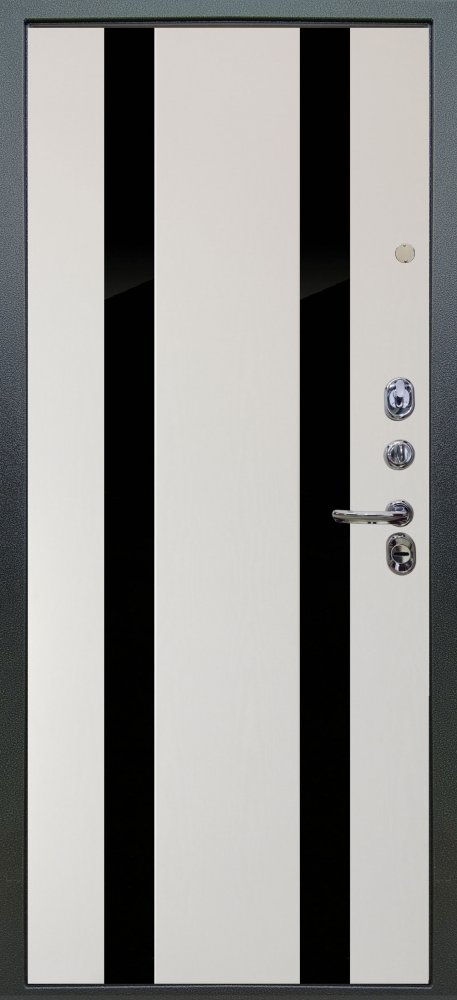 Дверь Аргус ЛЮКС 3К Техно-темный-бетон Антик серебро, Дуэт-белое-дерево
