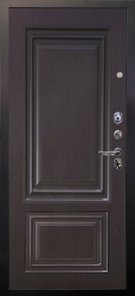 Дверь Аргус ЛЮКС 3К Лия-черный-софт  Антик серебро, Элион горький шоколад