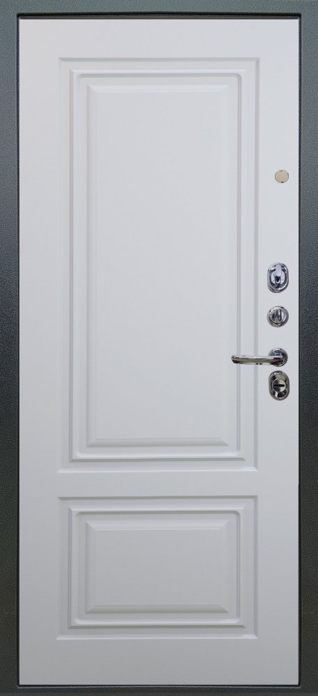 Дверь Аргус ЛЮКС 3К Лофт-Темный-бетон Антик серебро, Элион-белый-софт