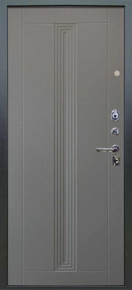 Дверь Аргус ЛЮКС 3К Агат-дуо-темный-бетон  Антик серебро, Вертикаль-Роял-вуд-серый