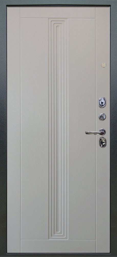 Дверь Аргус ЛЮКС 3К Лофт-Темный-бетон Антик серебро, Вертикаль-Роял-вуд-белый