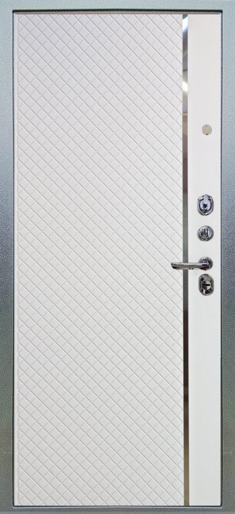 Дверь Аргус ЛЮКС 3К Лофт-Темный-бетон Антик серебро, Лия белый софт
