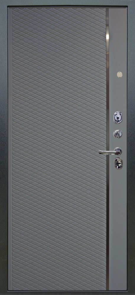 Дверь Аргус ЛЮКС 3К Агат-дуо-темный-бетон  Антик серебро, Лия-Силк-маус