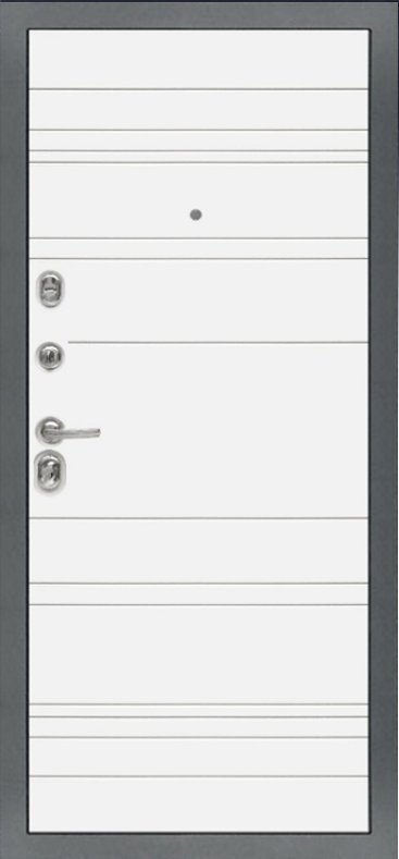 Дверь DIVA-510 Черный титан, Д-5 Белый софт