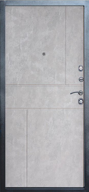 Дверь Термо-Доор SIMPLE ГРАФИТ(Квартира), Горизонт бетон светлый
