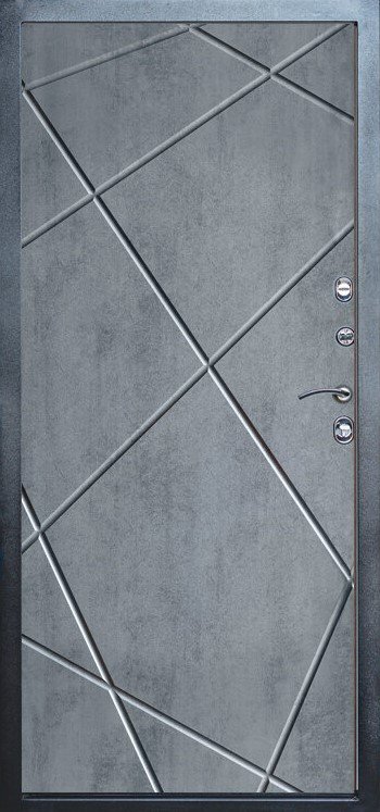Дверь Термо-Доор SIMPLE ГРАФИТ(Квартира), Лучи бетон темный