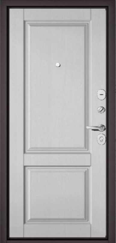 Дверь Бульдорс TRUST - MASS -  Р/Р  Черный муар металик КАЛЕ, Дуб бел мат  9SD-1