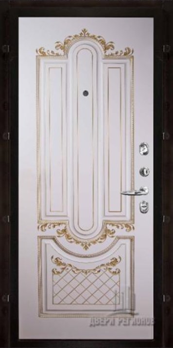 Дверь Двери Регионов МАЛАХИТ ТЕРМО (1119/1188 Е), АЛЕКСАНДРИЯ-Слоновая кость Патина золото