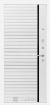 Дверь Лабиринт ROYAL, 22 - Белый софт, черная вставка