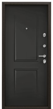 Дверь Цербер 3К(Чёрный муар) Мрамор (Черная Фурнитура)(Сменная панель), 13-Черная Шагрень