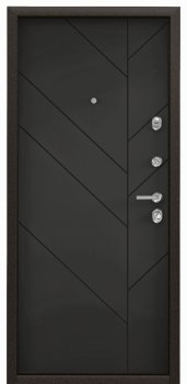 Дверь Цербер 3К(Чёрный муар) Мрамор (Черная Фурнитура)(Сменная панель), 15-Черная Шагрень