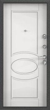 Дверь Цербер 3К(Чёрный муар) Хаки(Черная Фурнитура)(Сменная панель), 17-Белый