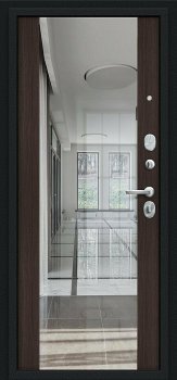 Дверь Цербер 3К Горизонт Венге(Сменная панель), 21-Зеркало в Пол Венге