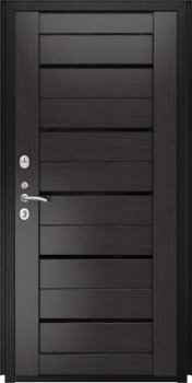 Дверь Luxro Авеста Термо, СБ-1 (лак.черное, 16мм, венге)