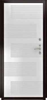 Дверь Luxor Квадро Термо, ФЛ-185 (10мм, ПВХ ясень белый)