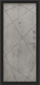 Дверь Бункер BN-07, с панелью ФЛ-291 Бетон серый (светлый)