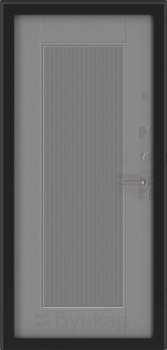 Дверь Бункер BN-08, с панелью АМСТРОД Серый софт рельеф