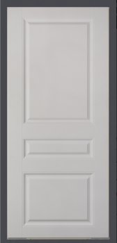 Дверь ЗД Урал МП с декором, Стокгольм софт белый