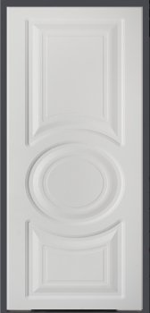 Дверь ЗД Урал МП с декором, Неаполь лофт белый