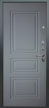 Дверь Аргус ЛЮКС 3К Агат-дуо-темный-бетон  Антик серебро, Скиф силк маус