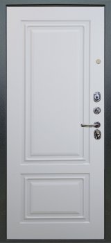 Дверь Аргус ЛЮКС 3К Техно-темный-бетон Антик серебро, Элион-белый-софт