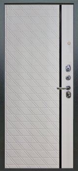 Дверь Аргус ЛЮКС 3К Техно-темный-бетон Антик серебро, Тори-Белый-софт