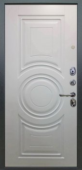 Дверь Аргус ЛЮКС 3К Лофт-Темный-бетон Антик серебро, Могадиш софт милк