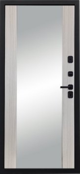 Дверь DIVA МД-45, с Зеркалом Д-15 Сандал белый