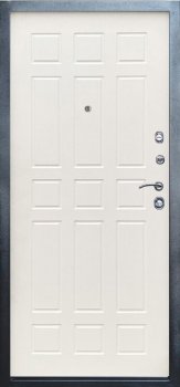 Дверь Термо-Доор SIMPLE ГРАФИТ(Квартира), Спарта белое дерево
