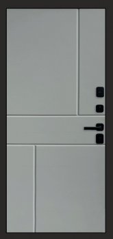 Дверь Термо-Доор SIMPLE ГРАФИТ(Квартира), Горизонт серый софт